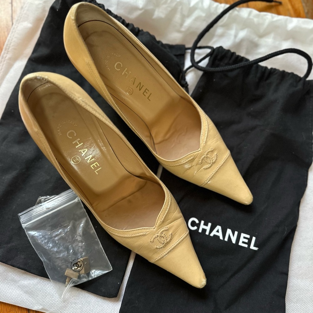 CHANEL Women's Beige Heels